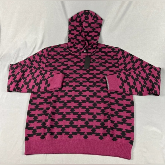 Greyson Sweater Hoodie Koko Thunderbird Print XXL Hawkeye Wool Cashmere